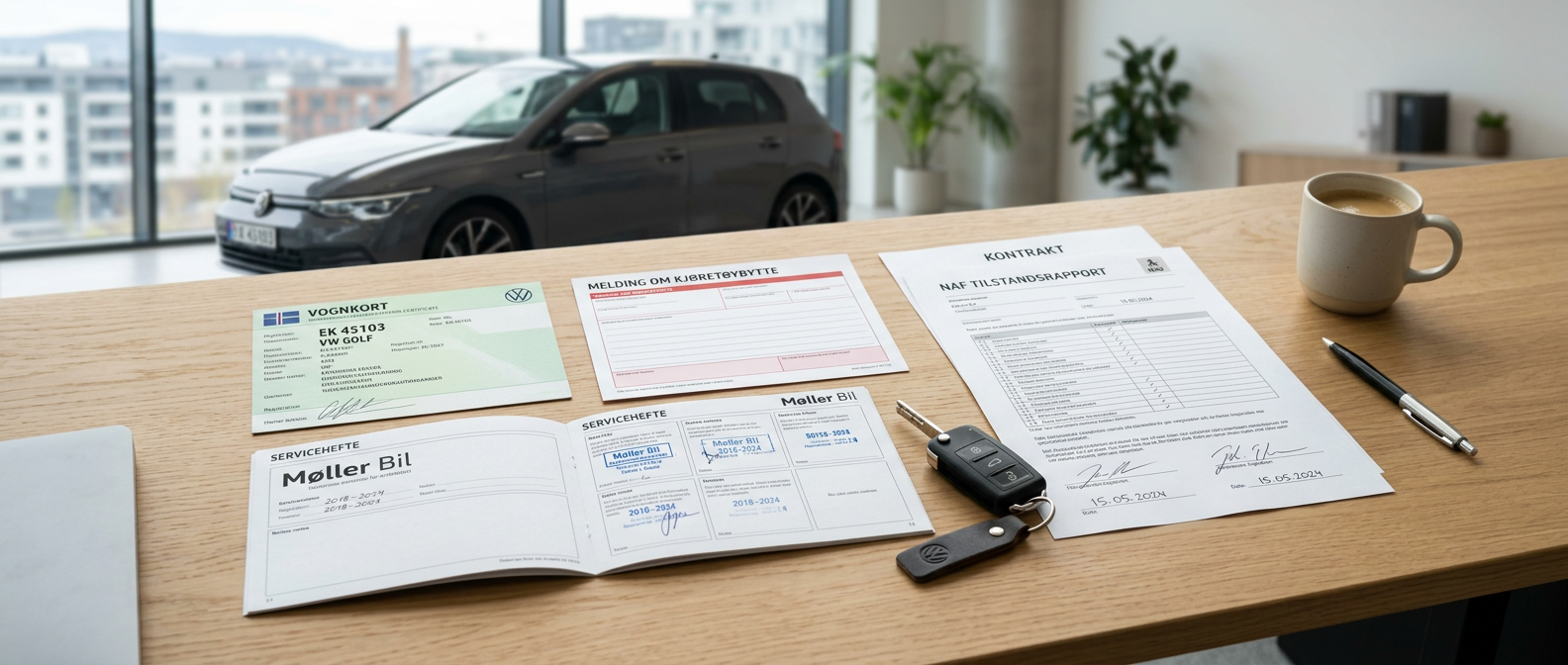 Papirer du trenger for å selge bilen — komplett oversikt