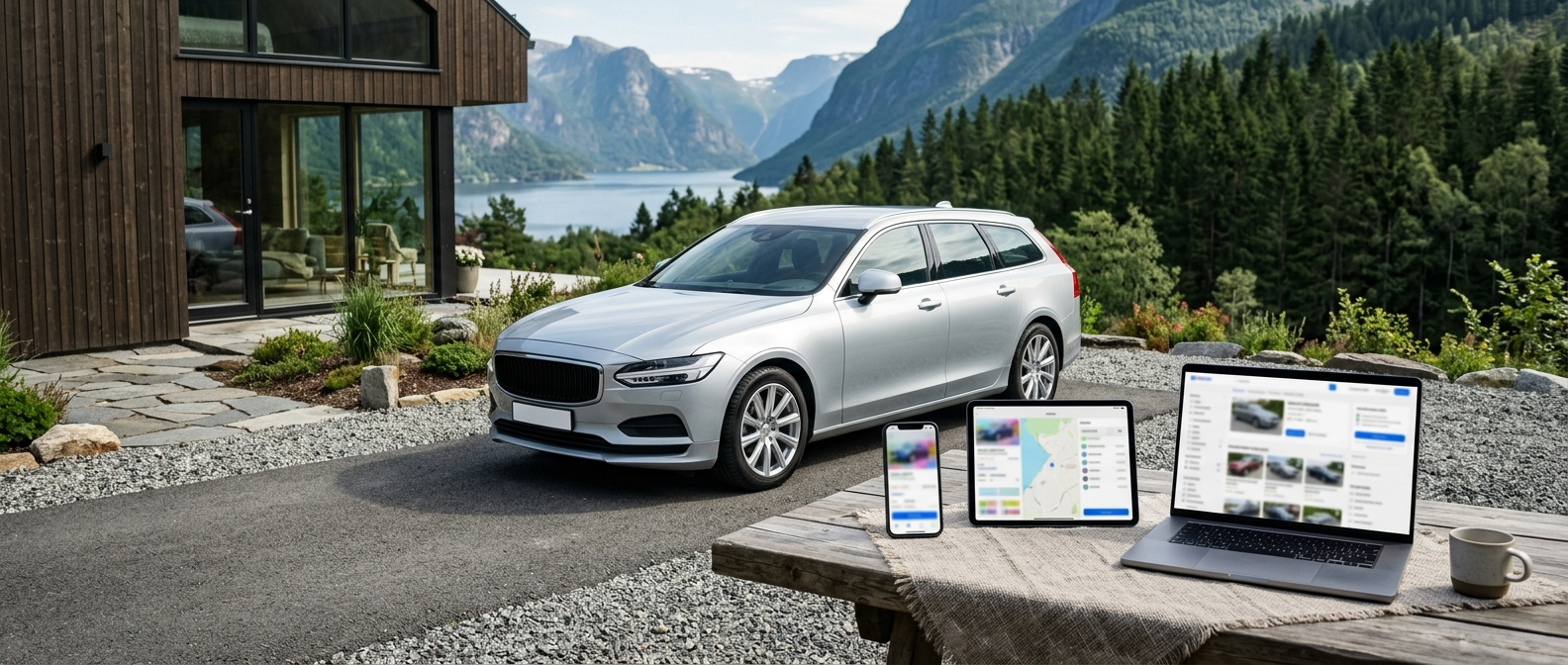 Selge bil på nett 2026 — Finn, Bytbil og Bilskifte sammenlignet